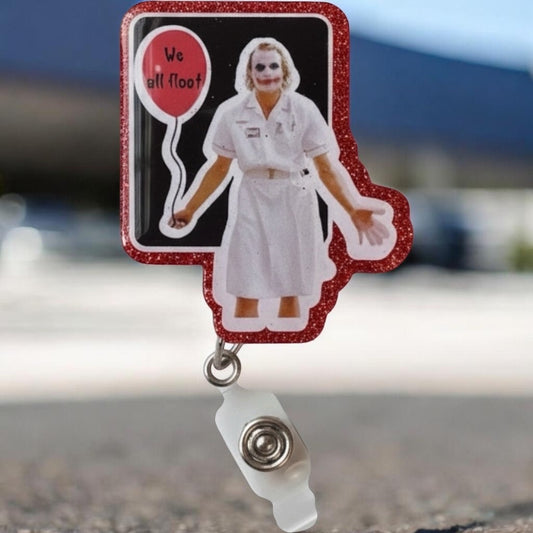Float Nurse Badge Reel -Funny Halloween Badge Reel