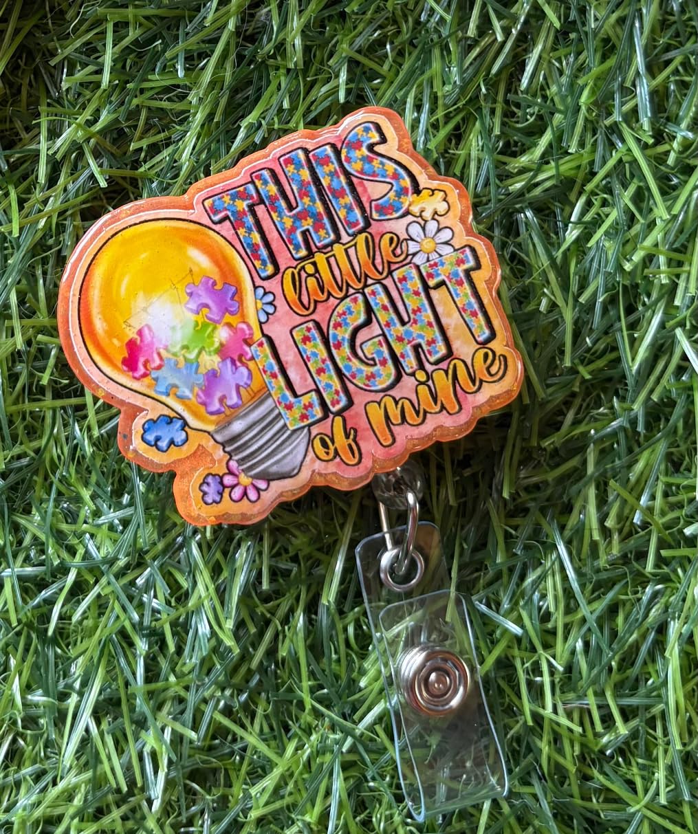 Autism Awareness Badge Reel – Retractable ID Holder with Puzzle Piece Design