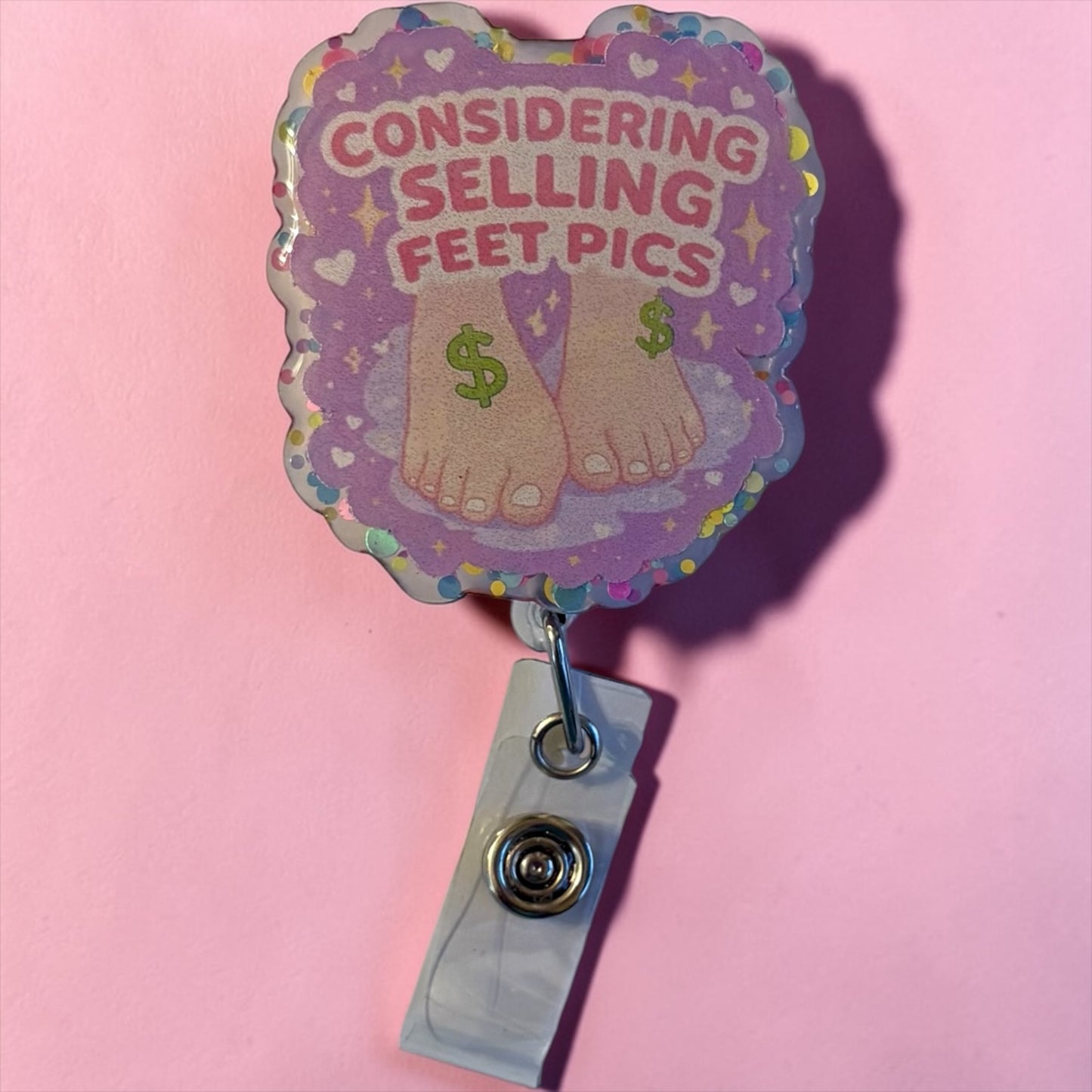 Considering Selling Feet Pics Badge Reel – Funny Nurse Badge Holder | Healthcare Humor Gift