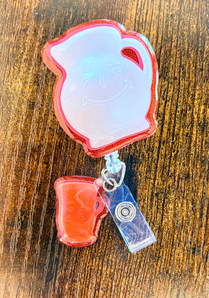Kool-Aid Badge Reel | Retro Nostalgic Badge Holder | Fun Colorful Retractable Clip