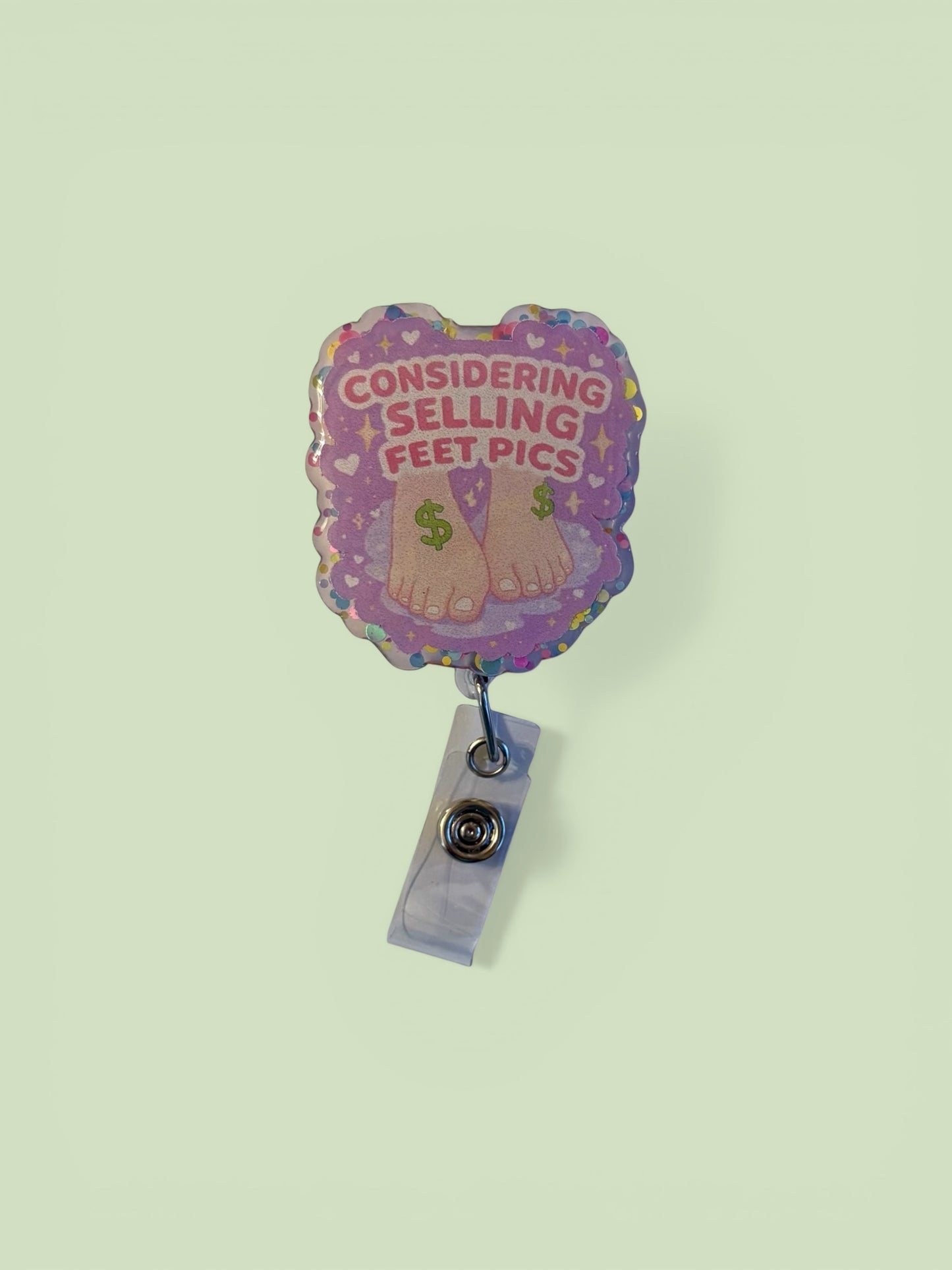 Considering Selling Feet Pics Badge Reel – Funny Nurse Badge Holder | Healthcare Humor Gift