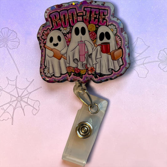 👻 Boo-jee Ghosts Badge Reel – Cute Halloween Nurse ID Holder