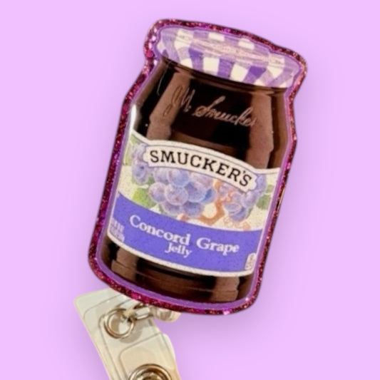 Grape Jelly Badge Reel- Foodie Badge Reel