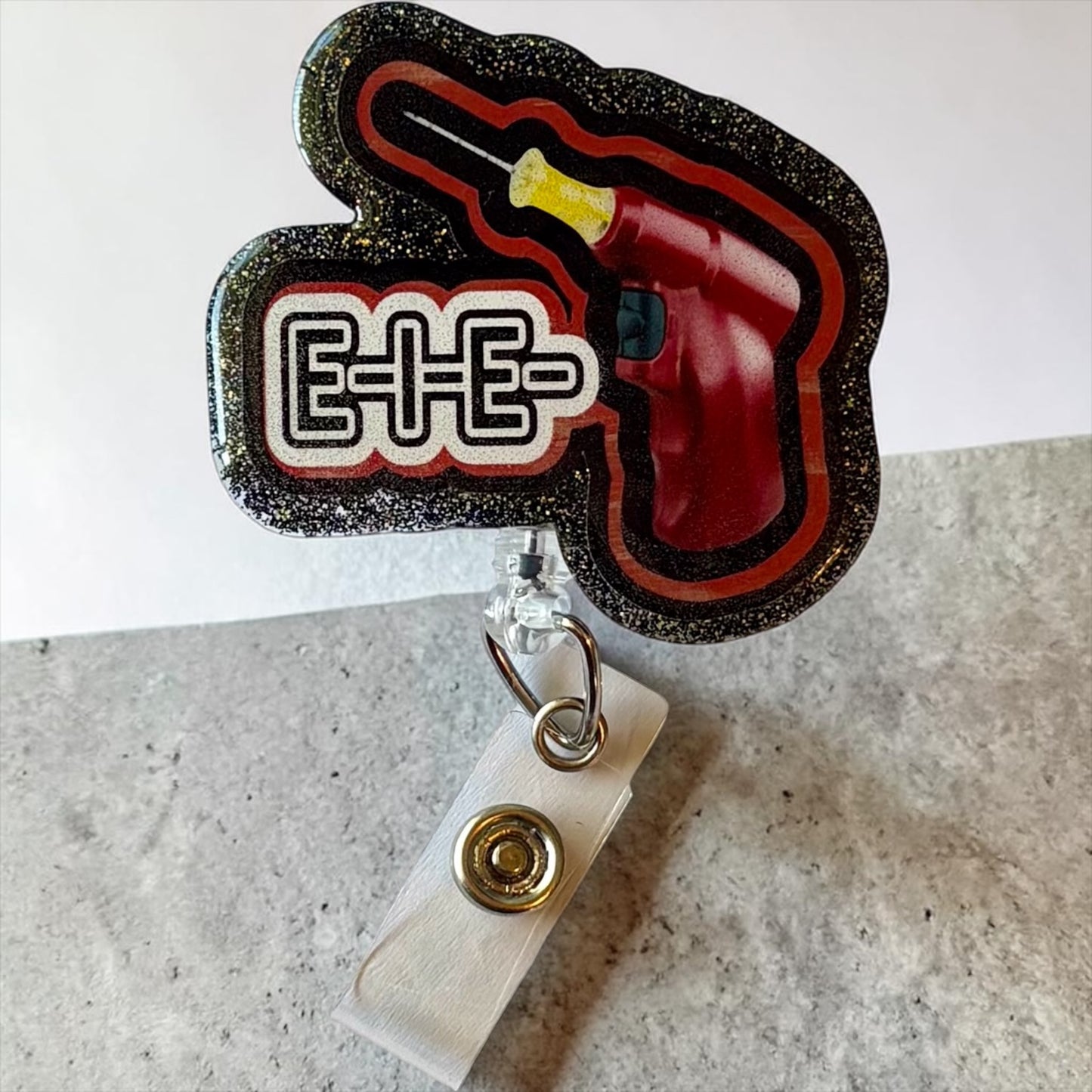 Funny Nurse Badge Reel – EIEIO Badge, Nursing Humor Badge Clip, Medical Badge Reel for RNs, ICU Nurse Accessory, Funny ER Gift