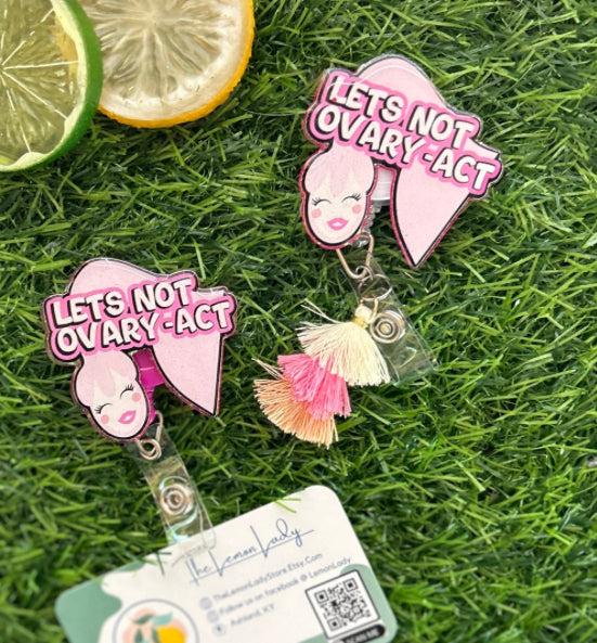 Gynecology Badge Reel, Ovary Badge Reel