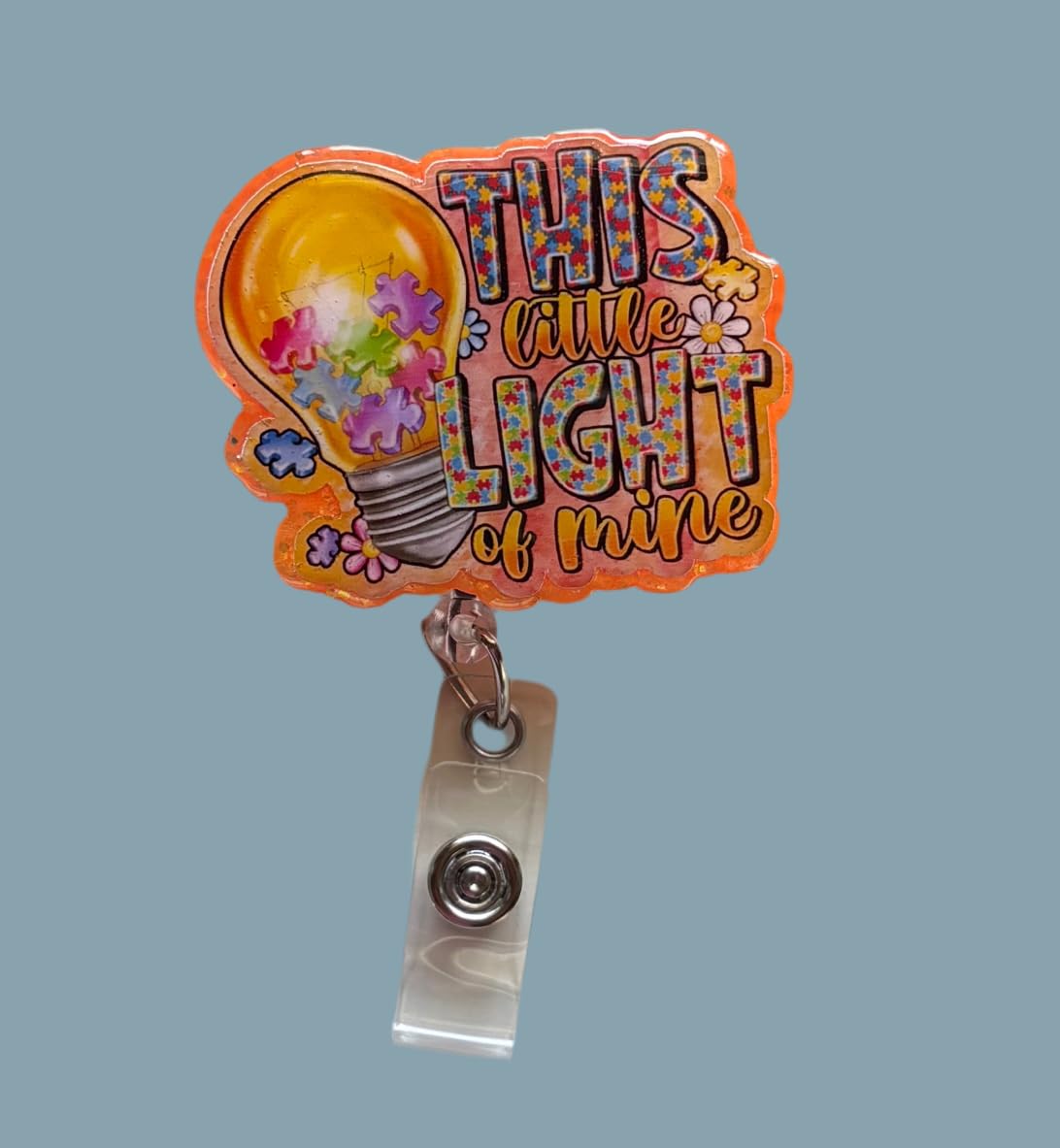 Autism Awareness Badge Reel – Retractable ID Holder with Puzzle Piece Design