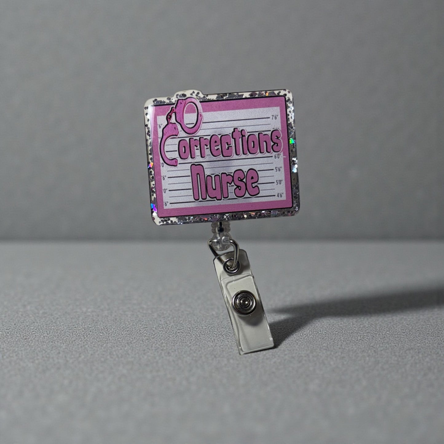 Corrections Nurse Badge Reel – Jail Nurse ID Clip, Funny Badge Reel for Prison Healthcare Worker