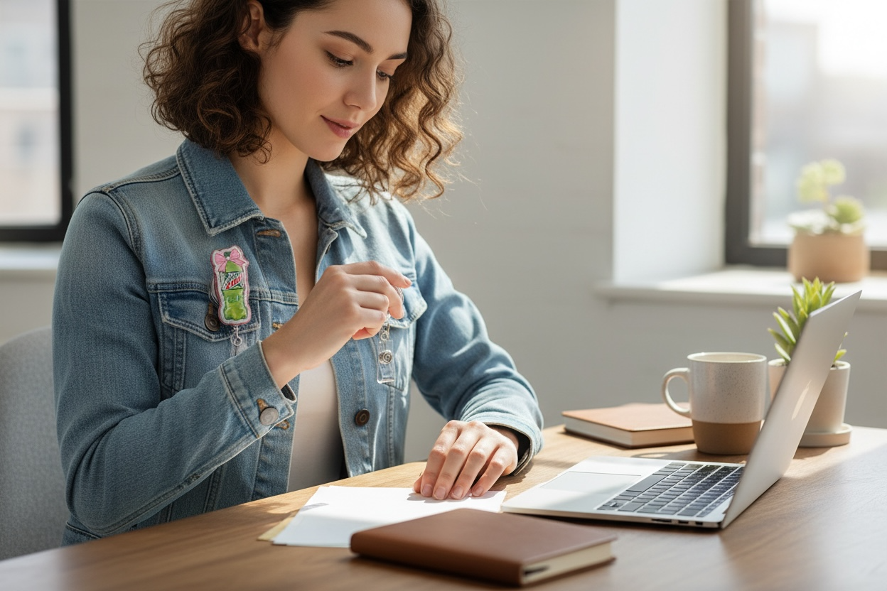 Pink Bow Mountain Dew Badge Reel | Cute Soda Badge Reel | Nurse & Healthcare ID Holder