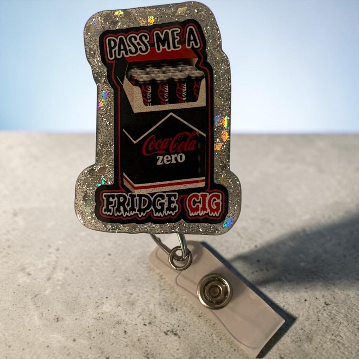 Fridge Cig Badge Reel, Coke Badge Reel