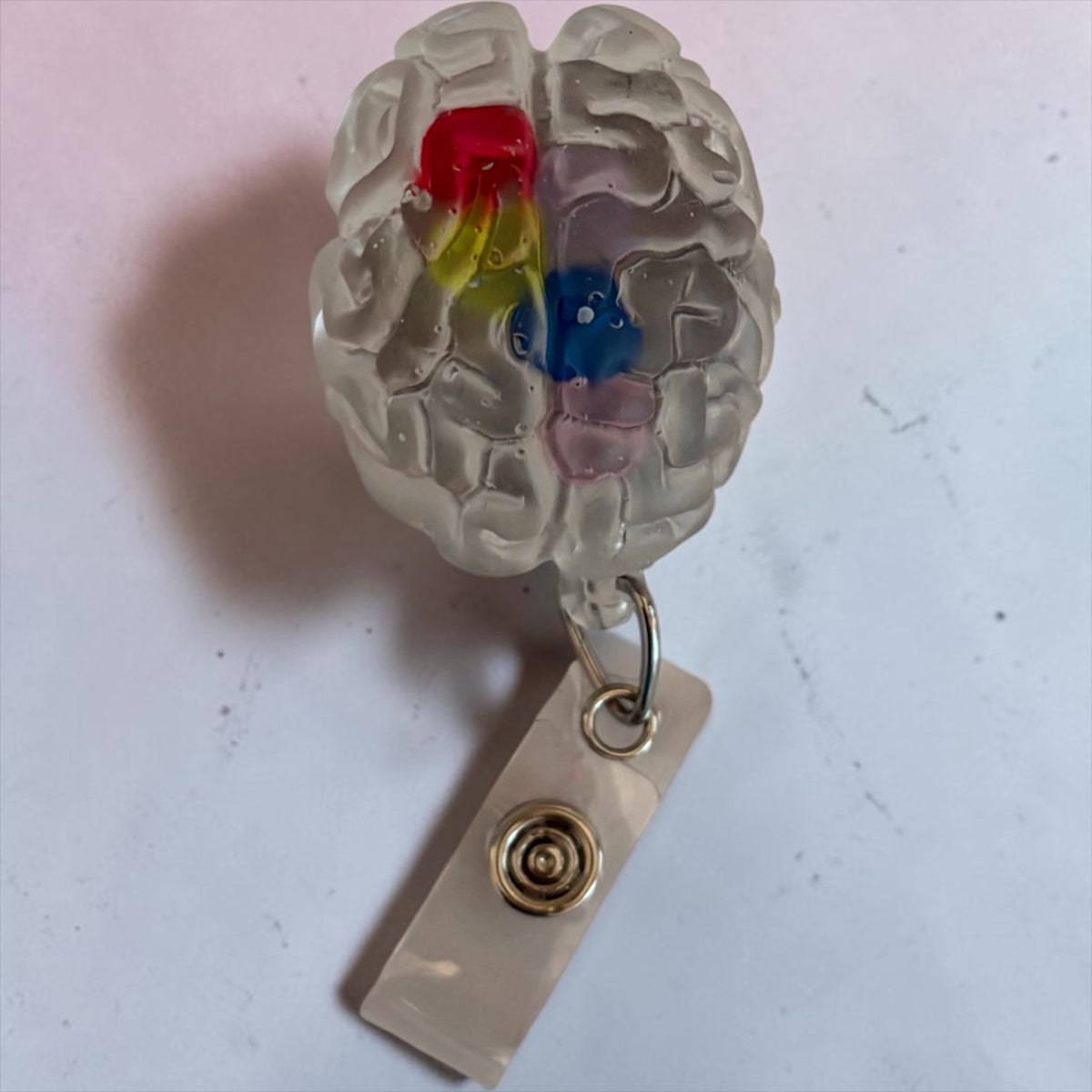 Anatomical Brain Badge Reel – Medical & Neuro Inspired