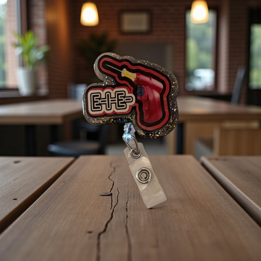 Funny Nurse Badge Reel – EIEIO Badge, Nursing Humor Badge Clip, Medical Badge Reel for RNs, ICU Nurse Accessory, Funny ER Gift