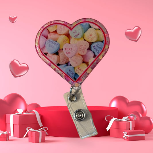 Candy Hearts Badge Reel