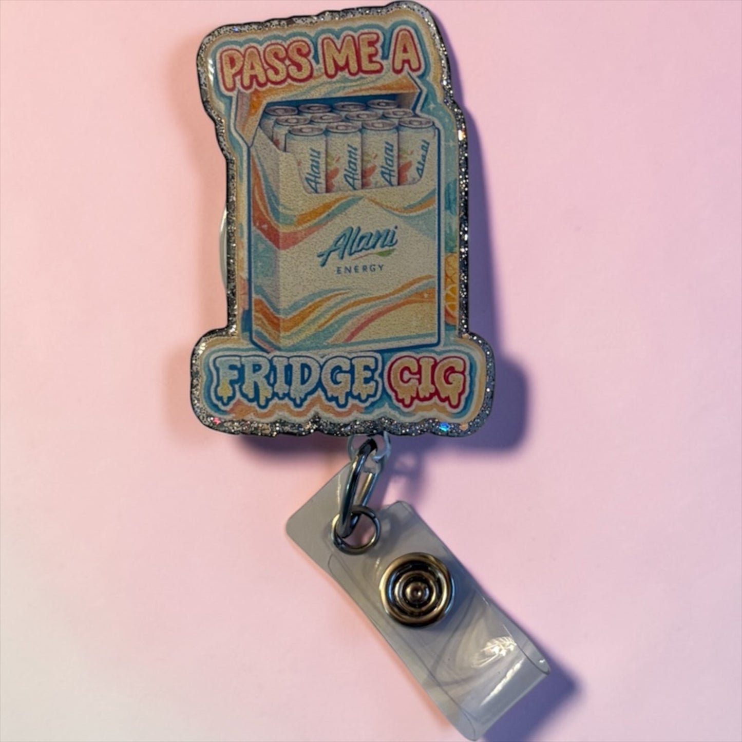 Fridge Cig Badge Reel, Energy Drink  Badge Reel