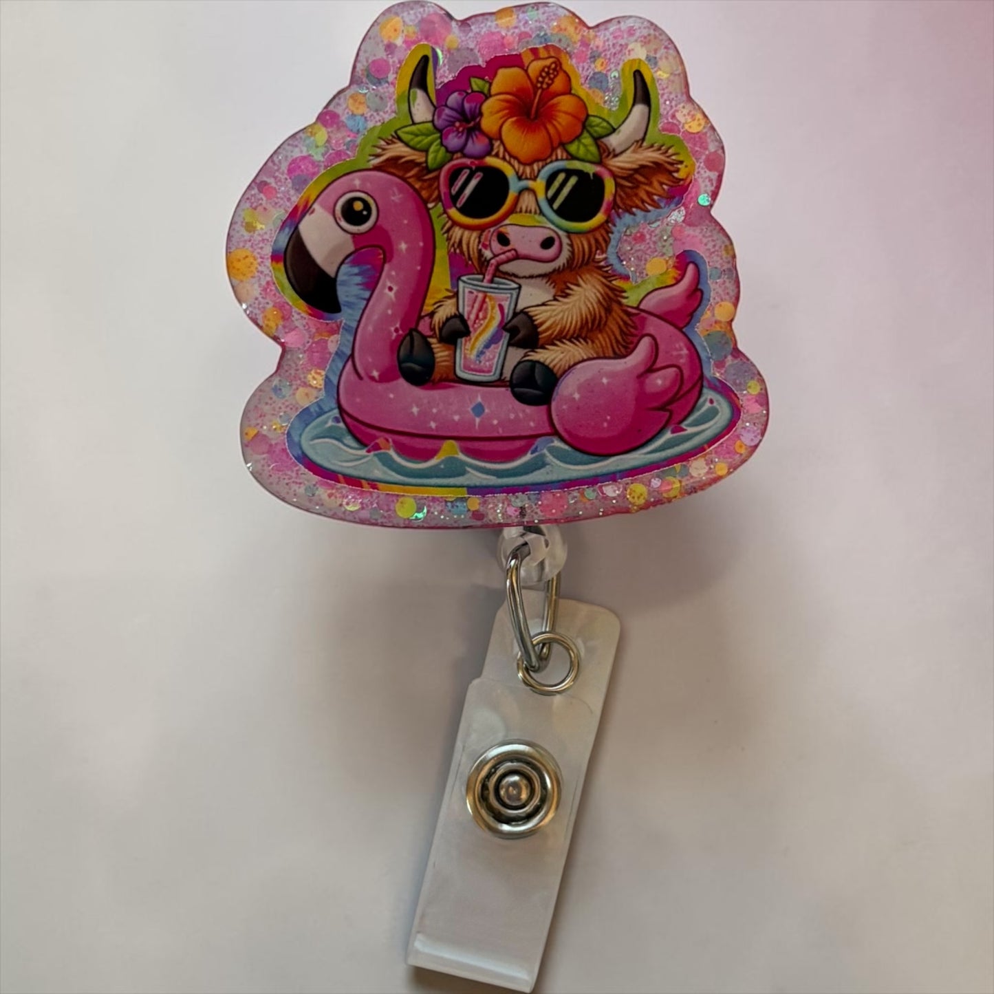 Summer Cow Badge Reel