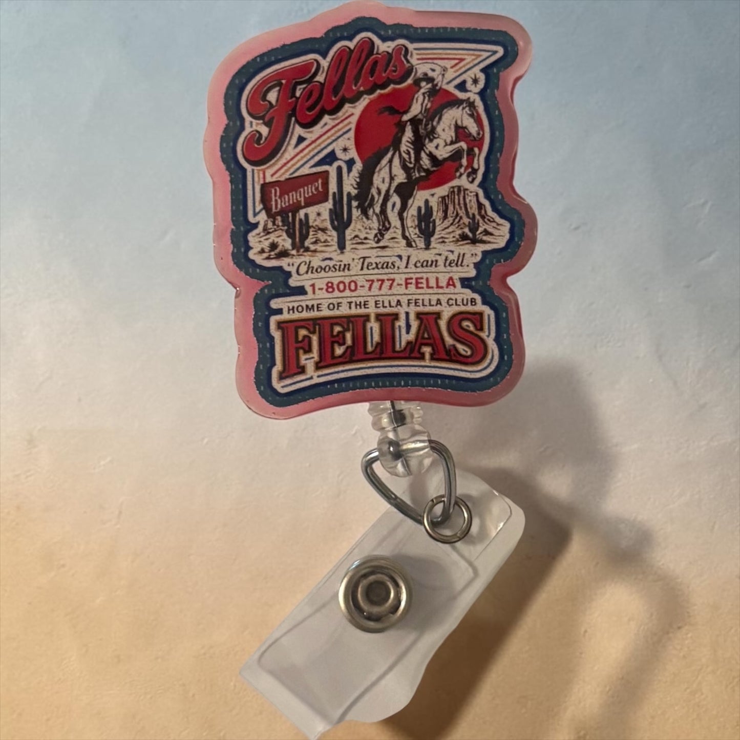 Ella Fella Cowboy Badge Reel – Ella Langley Inspired Western Retractable ID Holder