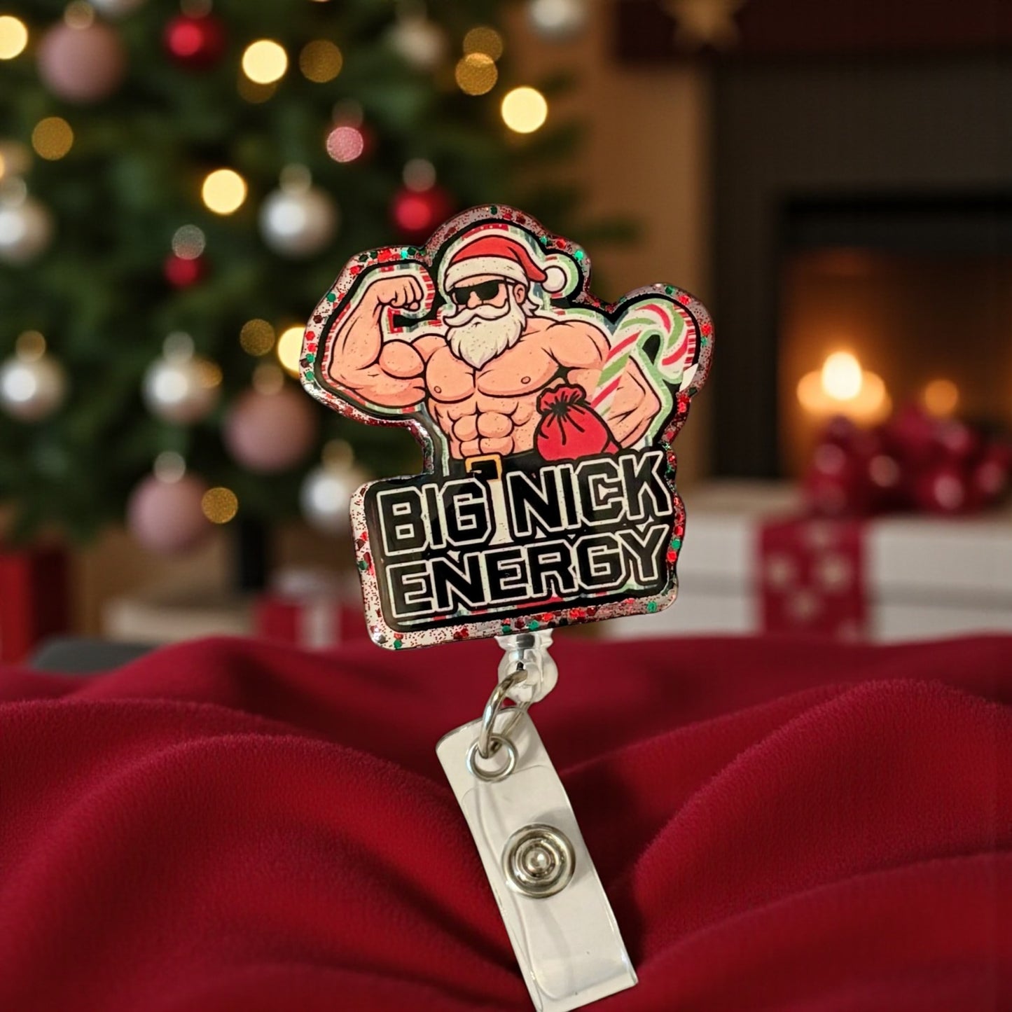 Funny Santa Badge Reel