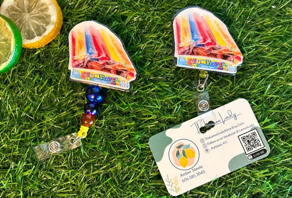 Fun Pops Freeze Pop Badge Reel – Summer Throwback Edition