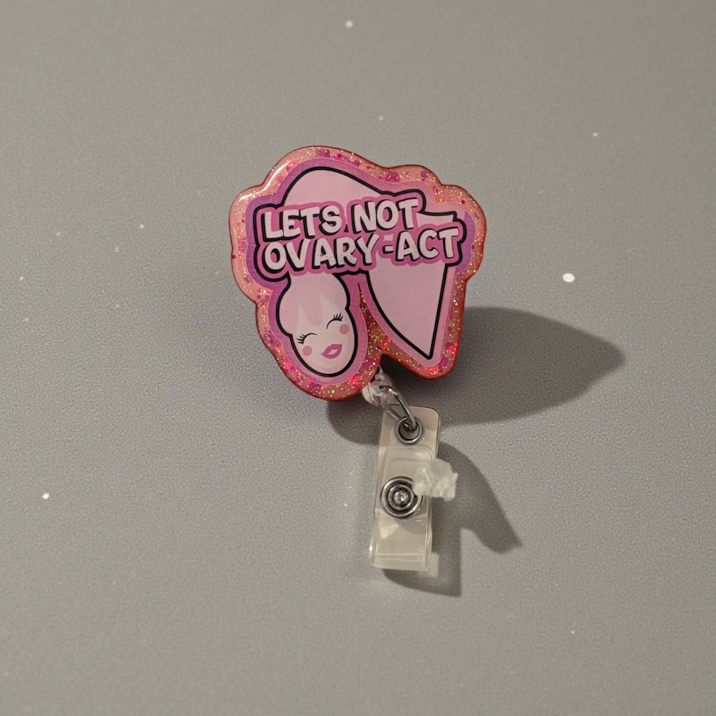 Gynecology Badge Reel, Ovary Badge Reel