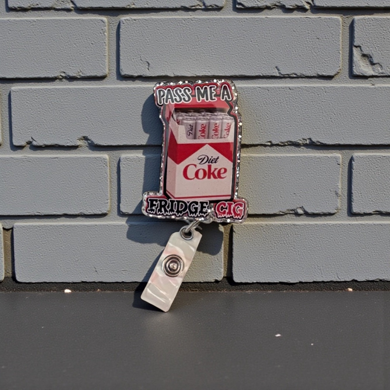 Fridge Cig Badge Reel, Diet Coke Badge Reel
