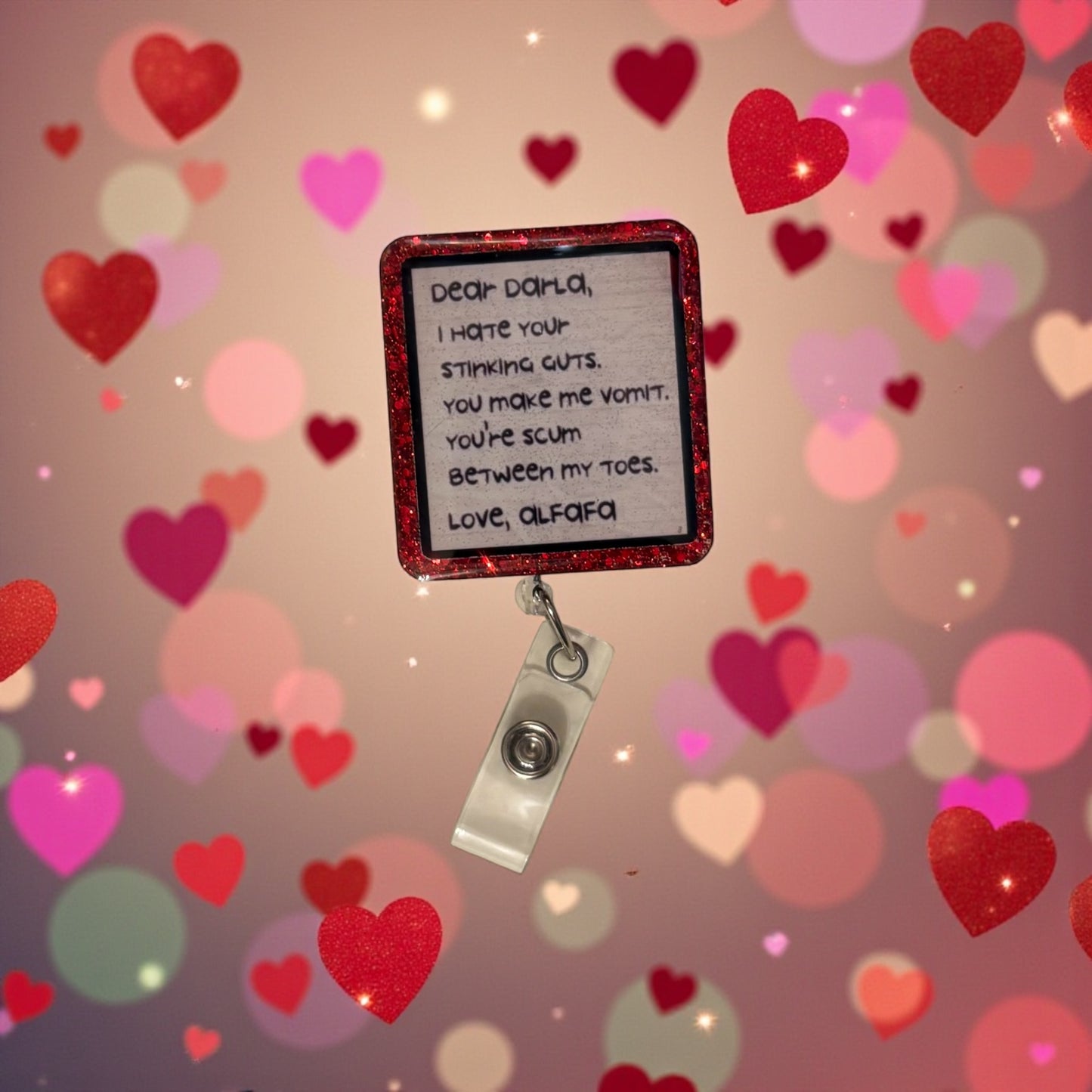 Dear Darla Valentine Badge Reel