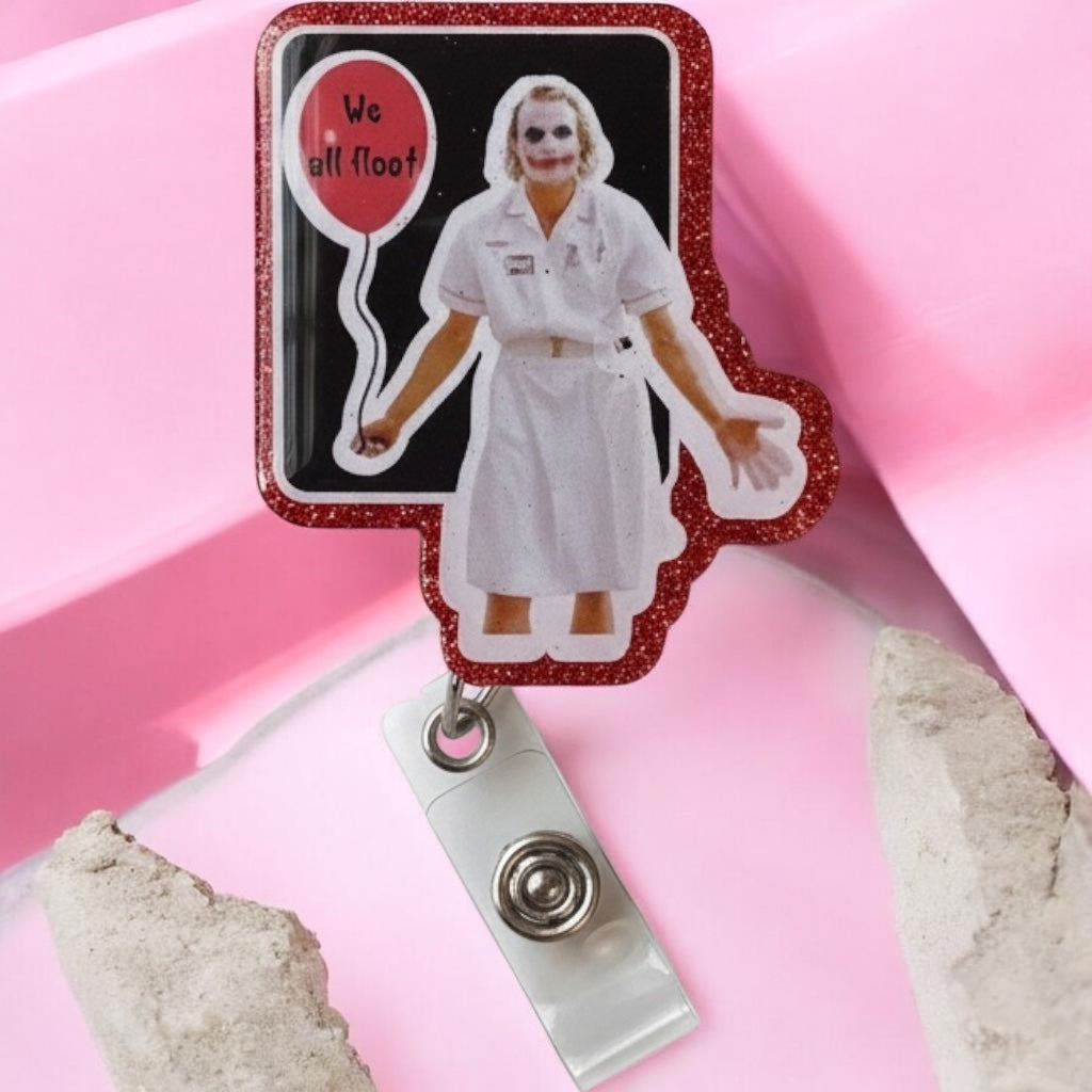 Float Nurse Badge Reel -Funny Halloween Badge Reel