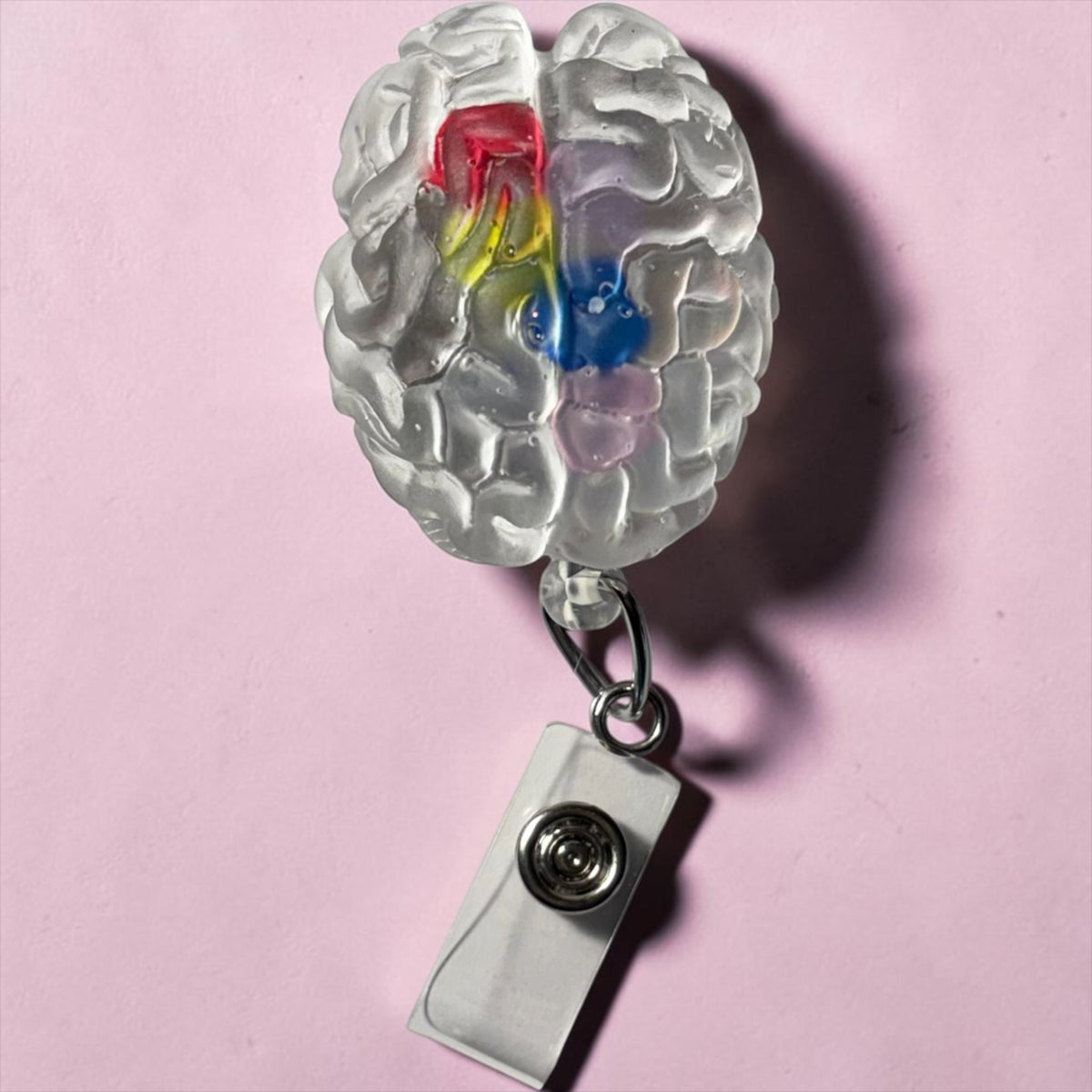 Anatomical Brain Badge Reel – Medical & Neuro Inspired