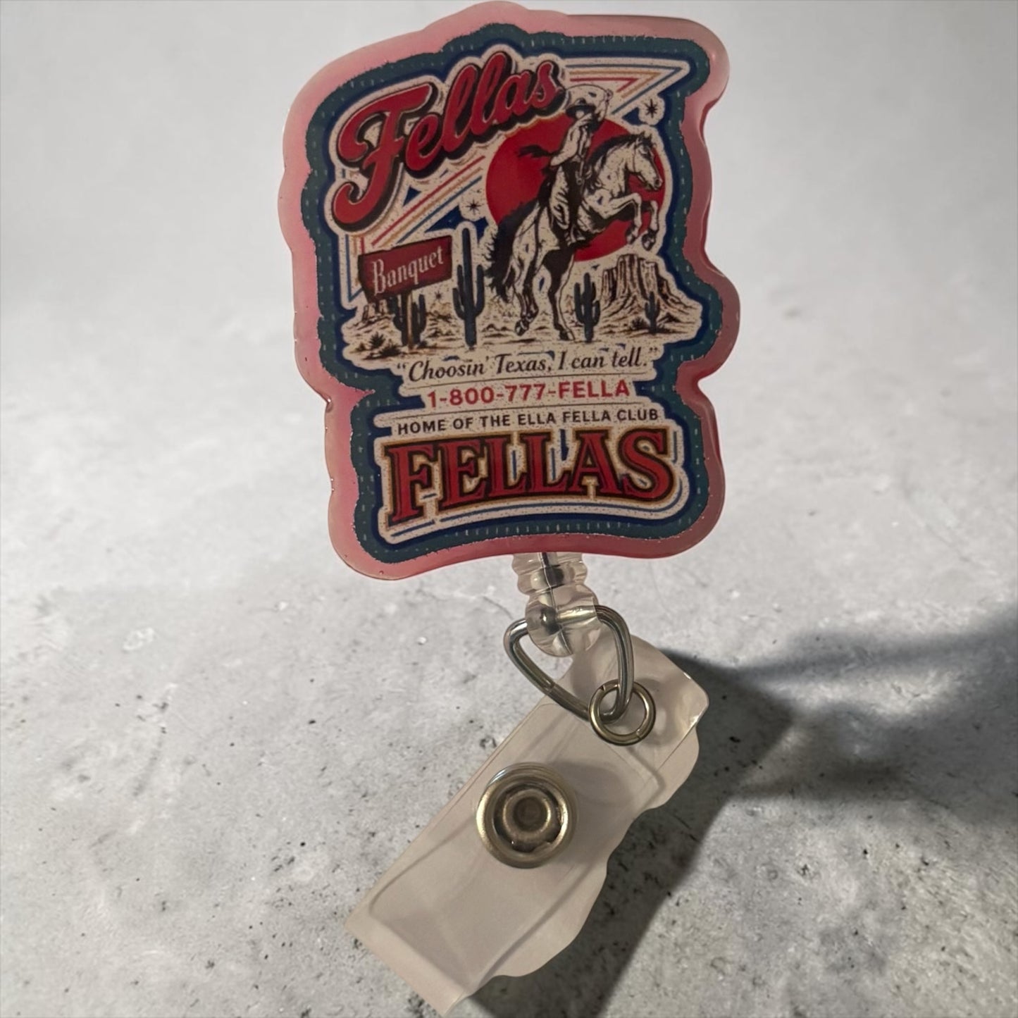 Ella Fella Cowboy Badge Reel – Ella Langley Inspired Western Retractable ID Holder