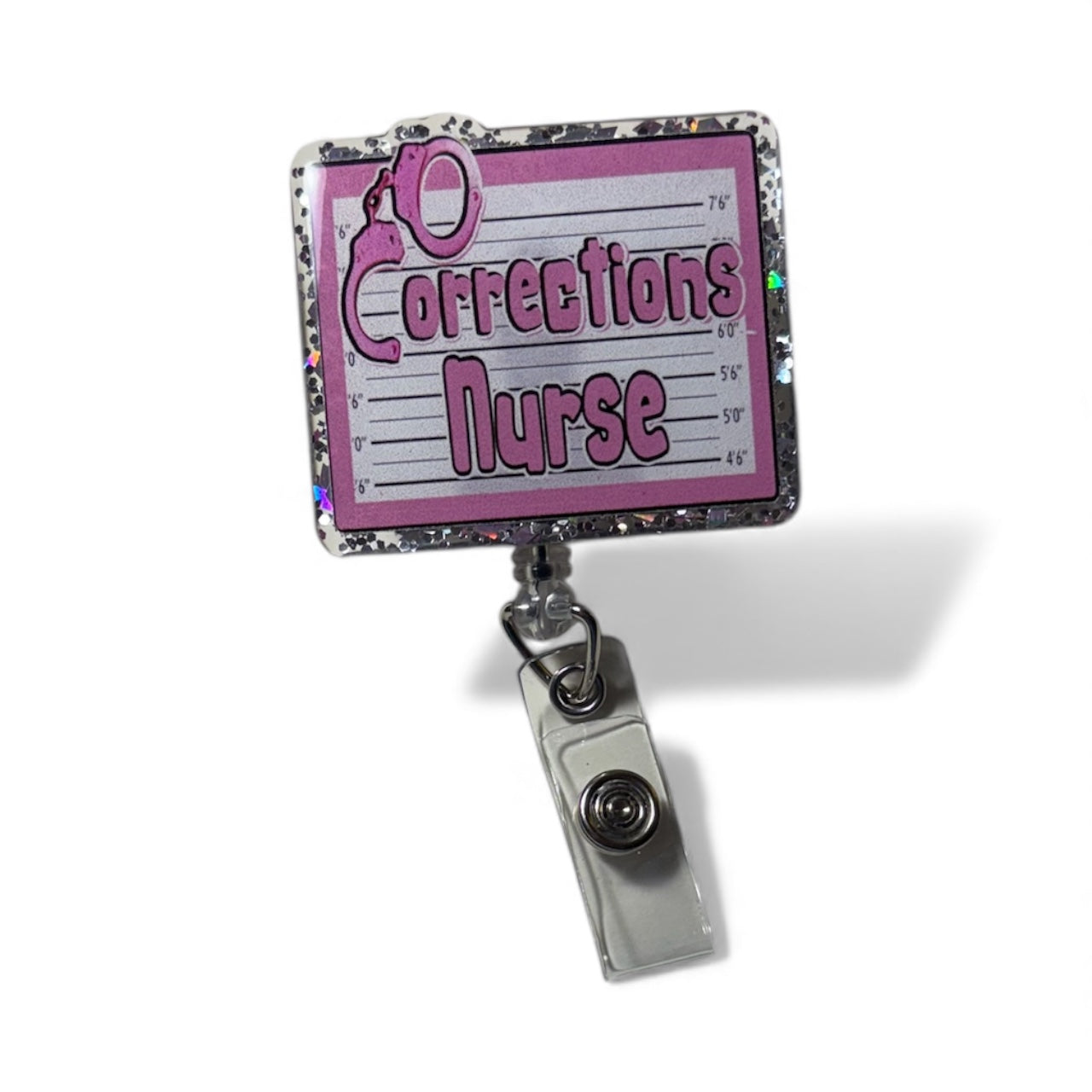 Corrections Nurse Badge Reel – Jail Nurse ID Clip, Funny Badge Reel for Prison Healthcare Worker