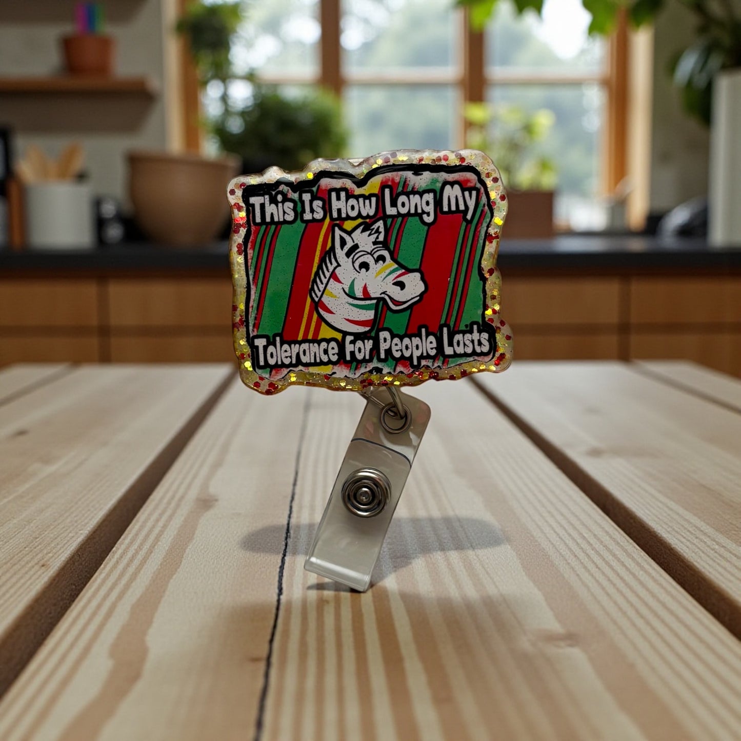 Fruit Stripe Zebra Badge Reel, Funny Nurse ID Holder, Retro Rainbow Badge Clip, Cute Nursing Accessory, Healthcare Gift for Coworker