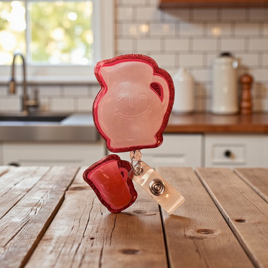 Kool-Aid Badge Reel | Retro Nostalgic Badge Holder | Fun Colorful Retractable Clip
