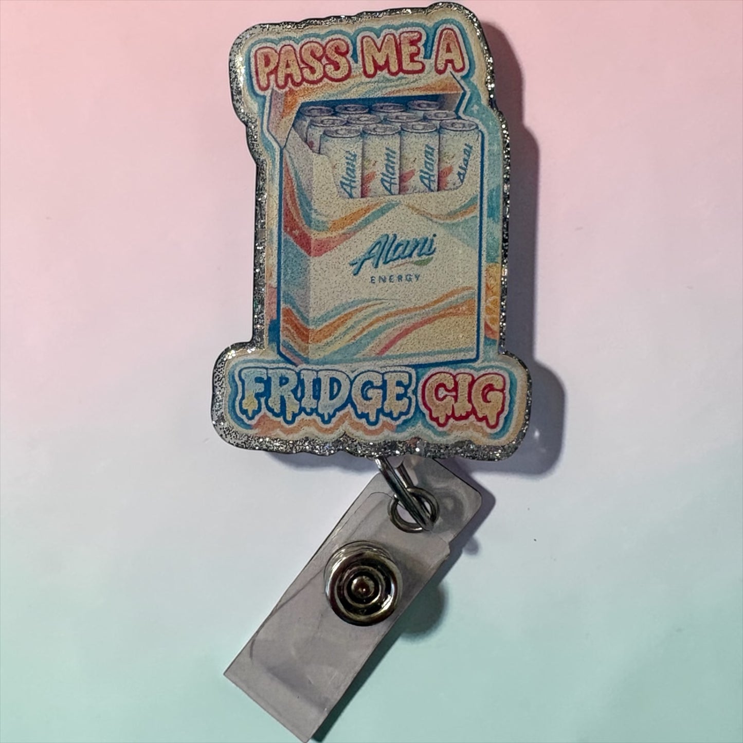 Fridge Cig Badge Reel, Energy Drink  Badge Reel
