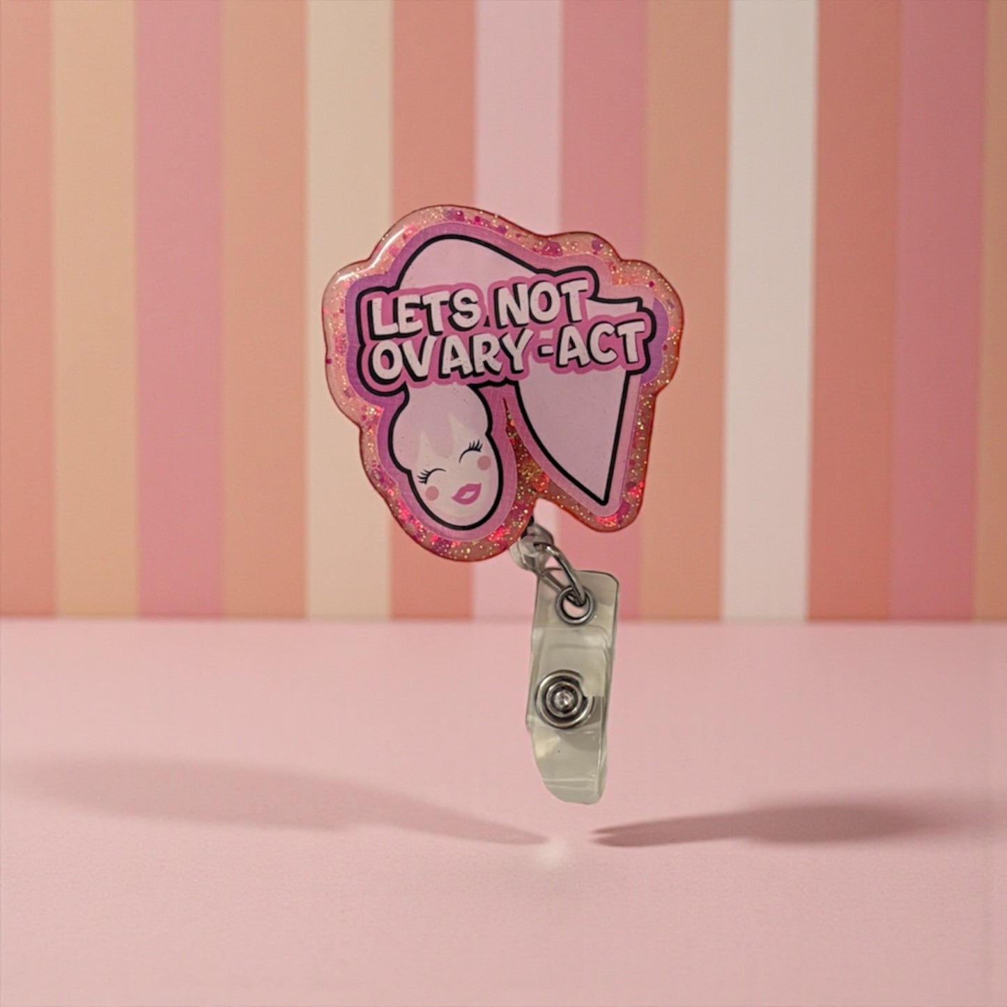 Gynecology Badge Reel, Ovary Badge Reel