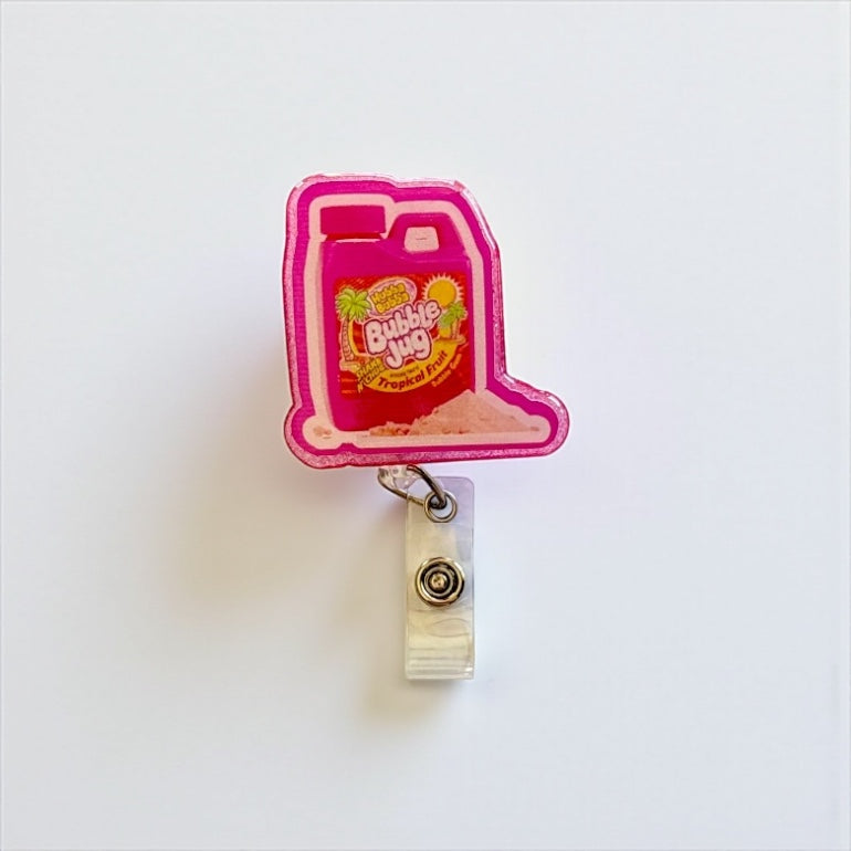 Bubble Jug Badge Reel – 90s Nostalgic Nurse ID Clip, Retro Candy Badge Holder, Cute Badge Reel for Nurses, CNAs, or Techs