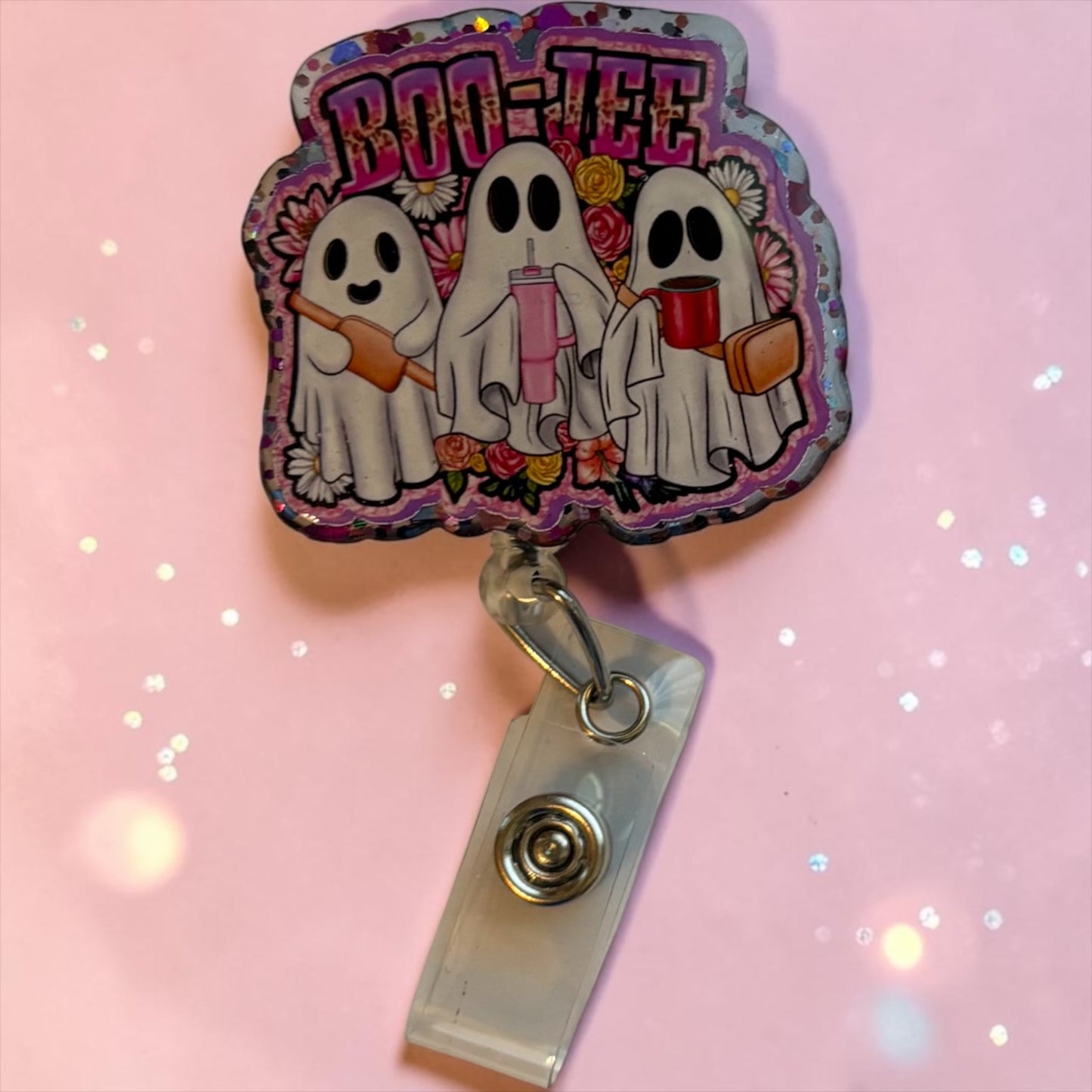 👻 Boo-jee Ghosts Badge Reel – Cute Halloween Nurse ID Holder