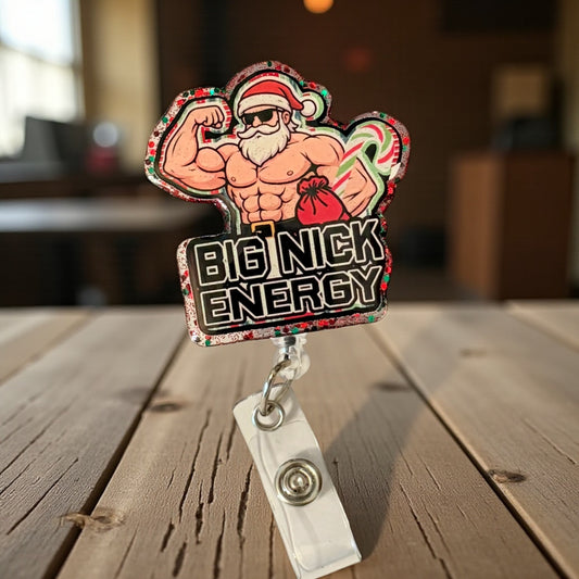 Funny Santa Badge Reel