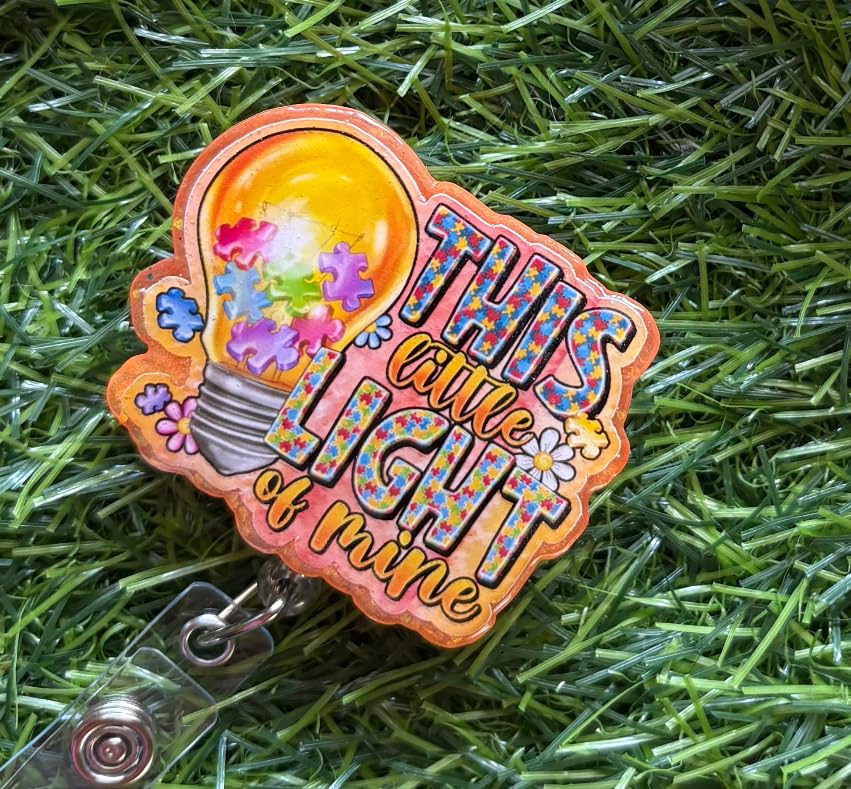 Autism Awareness Badge Reel – Retractable ID Holder with Puzzle Piece Design