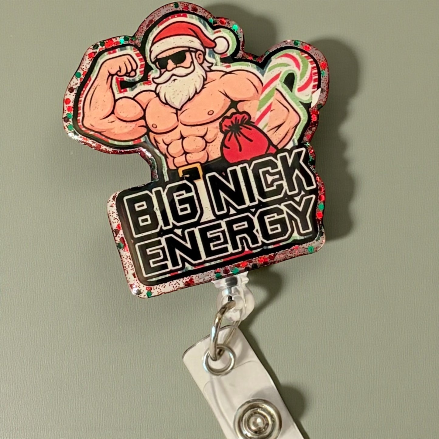 Funny Santa Badge Reel
