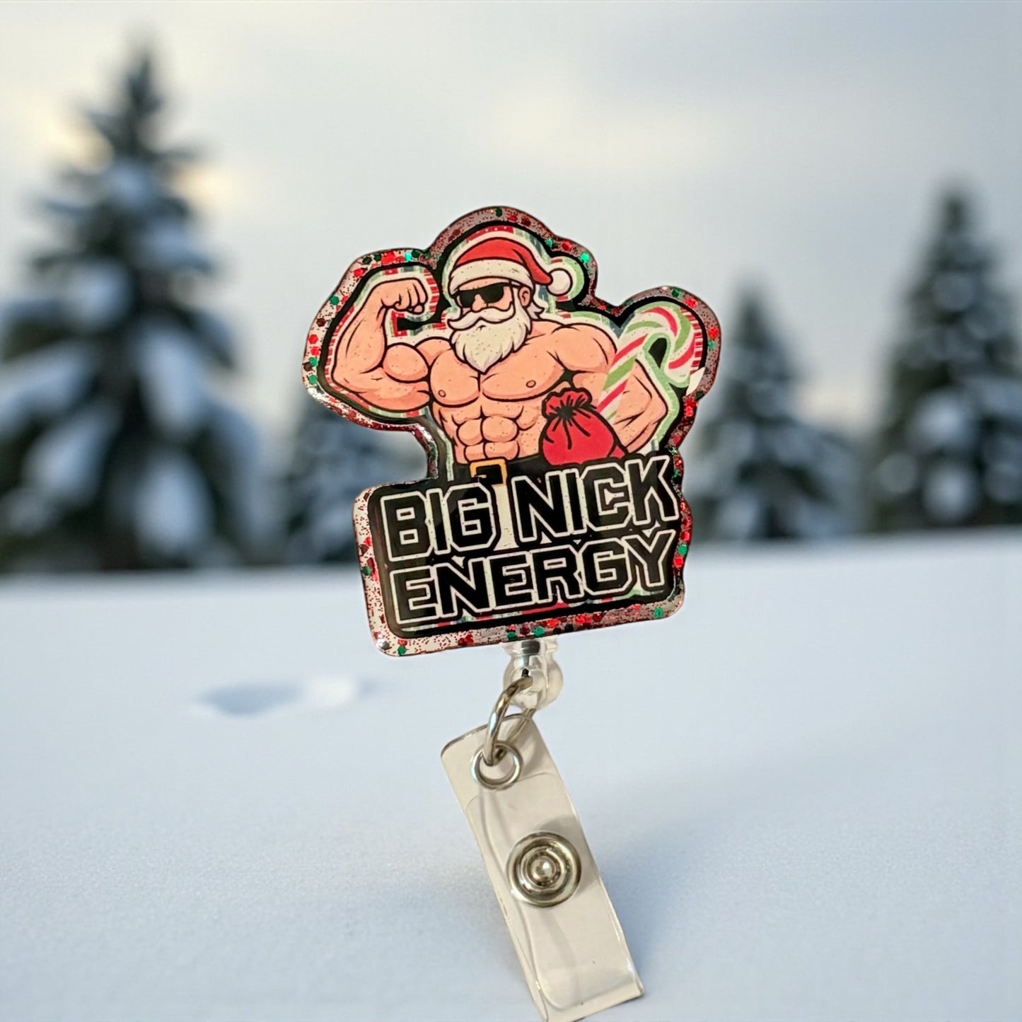 Funny Santa Badge Reel