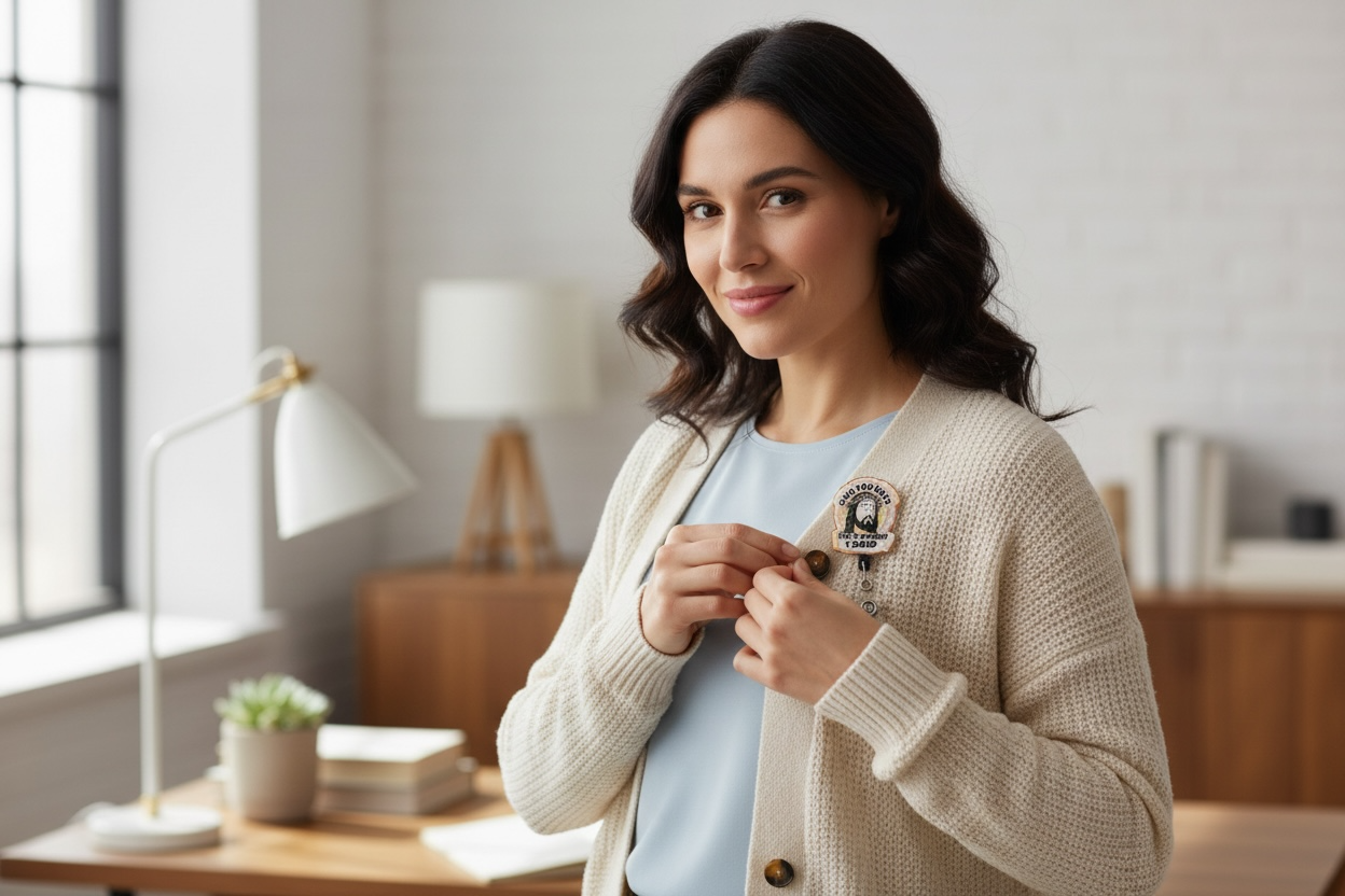 Funny Jesus Badge Reel – “OMG You Guys, That’s not What I Said” Clip, ER Nurse Badge, Religious Humor ID Holder