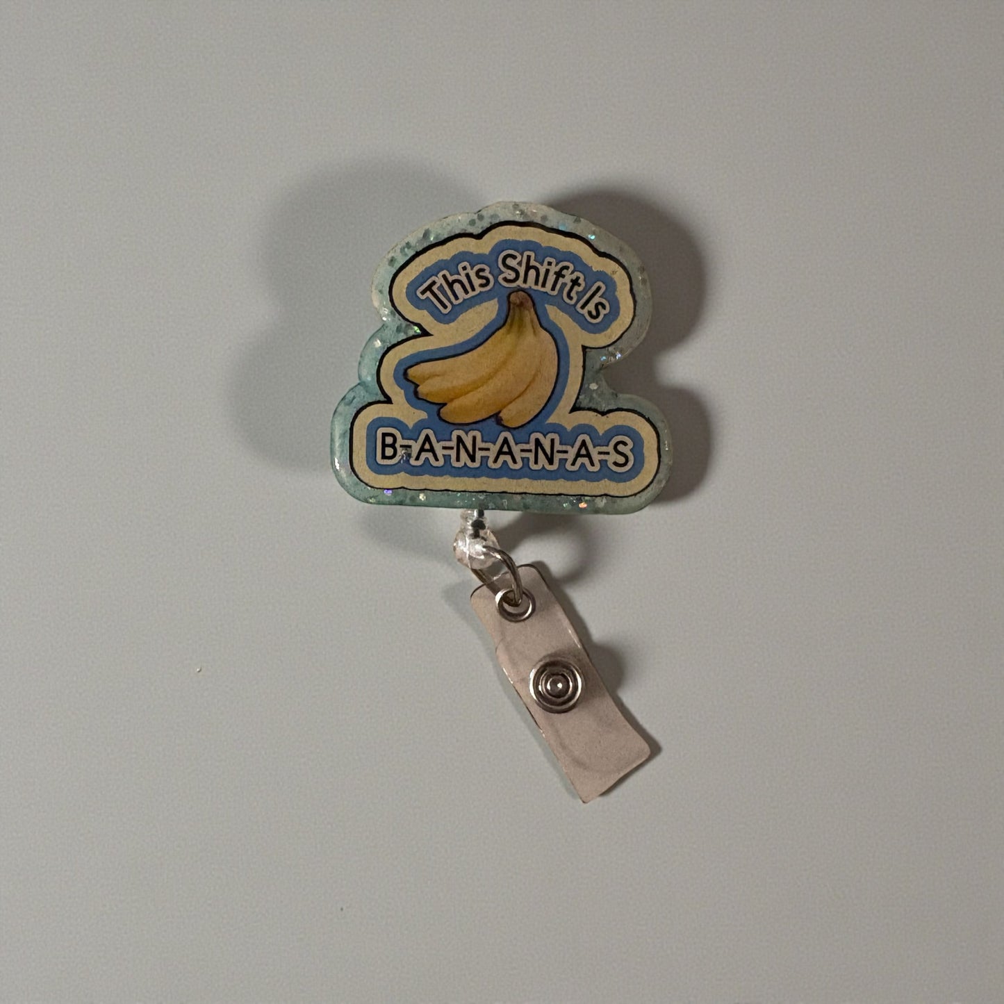 Funny Nurse Badge Reel – This Shift Is Bananas, Banana Badge Clip, Cute Medical ID Holder, RN Gift, Nursing Humor