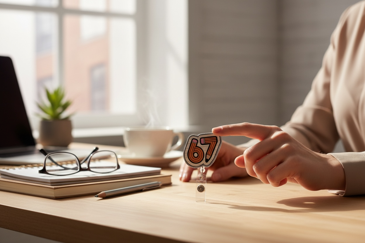 Six Seven Badge Reel