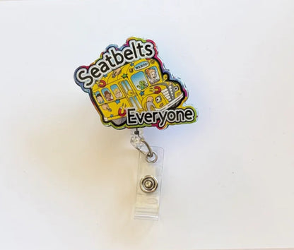 Magic Schoolbus Badge Reel, Nostalgic Badge Reel, Funny Nurse Bage Ree