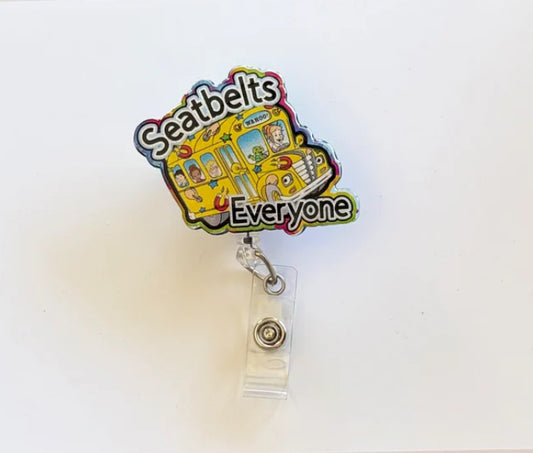 Magic Schoolbus Badge Reel, Nostalgic Badge Reel, Funny Nurse Bage Ree