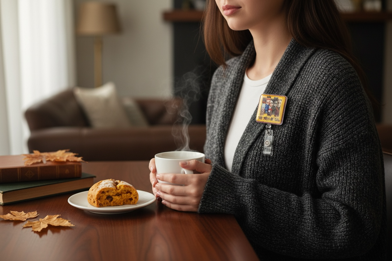 Halloween Horror Badge Reel | Retractable ID Holder | Spooky Fall Accessory for Nurses, Teachers, and Horror Fans