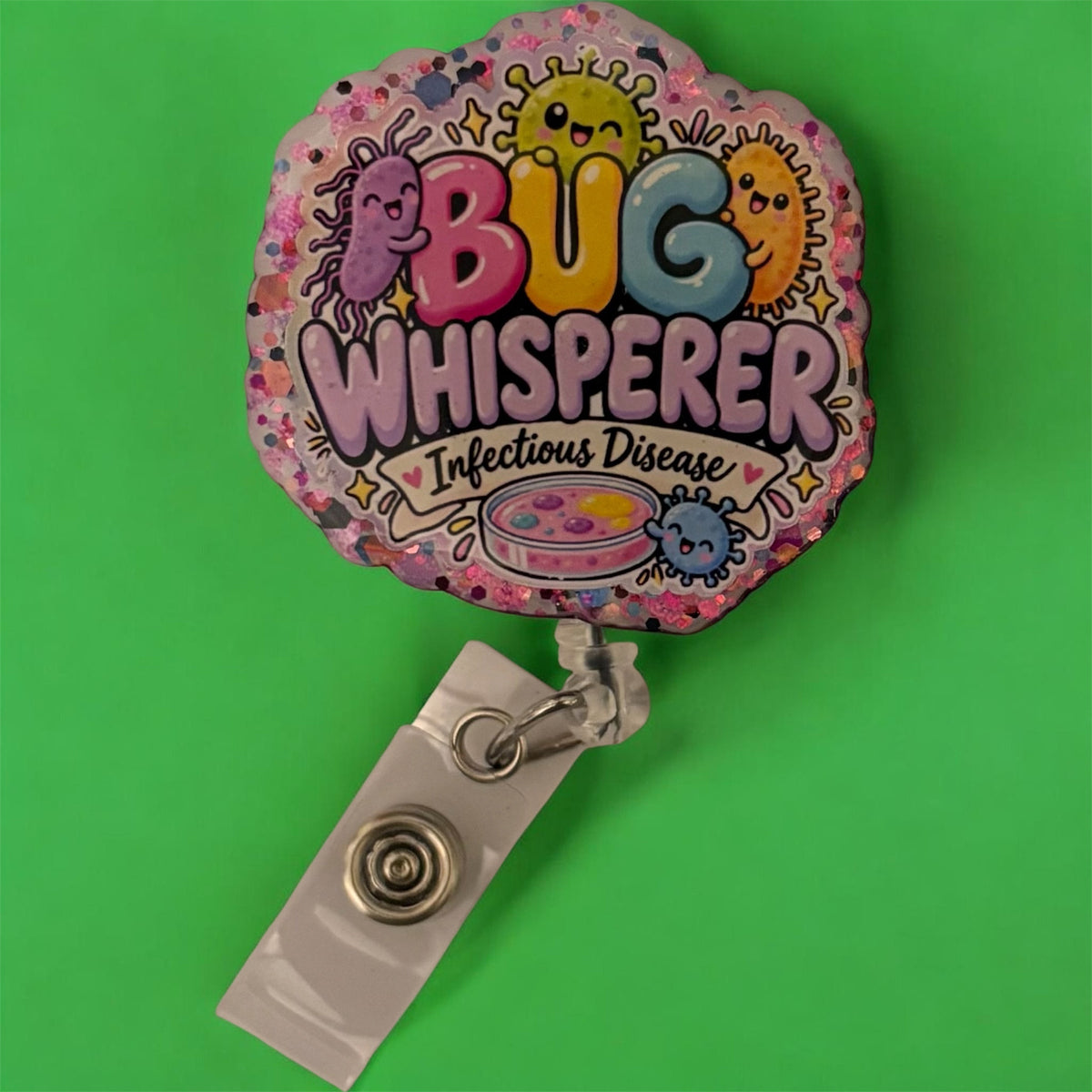 Infectious Disease Badge Reel Collection | Funny ID Nurse & Healthcare Badge Reels | Germ Hunter