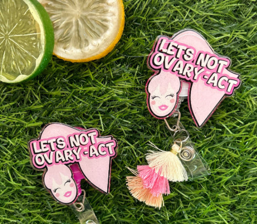 Gynecology Badge Reel, Ovary Badge Reel