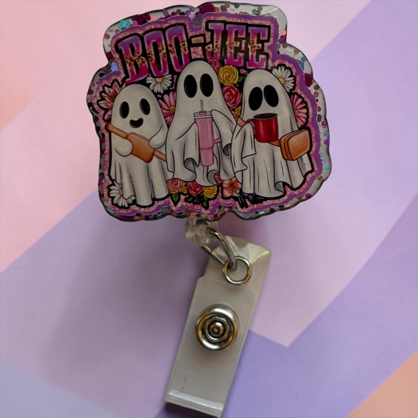 👻 Boo-jee Ghosts Badge Reel – Cute Halloween Nurse ID Holder