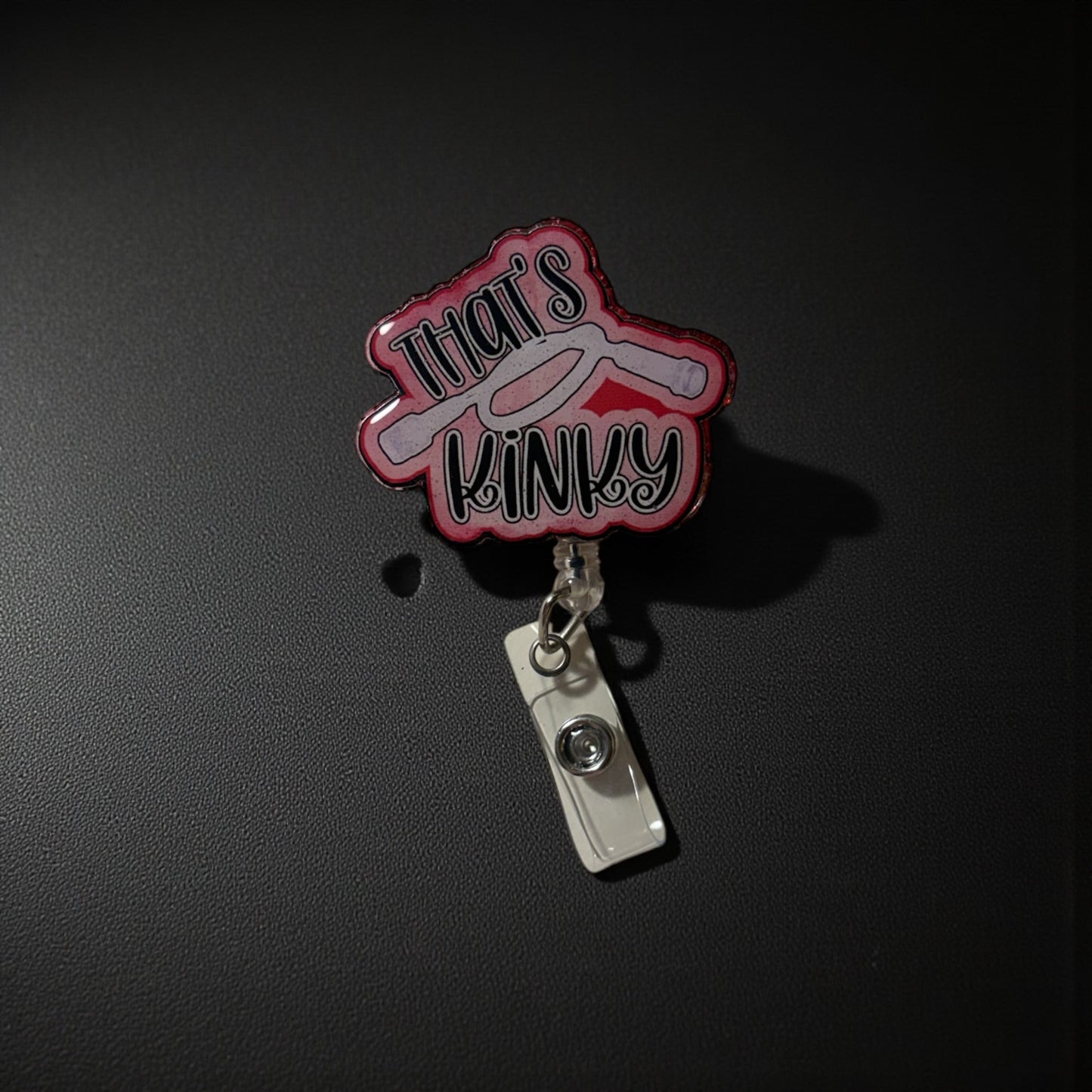 That’s Kinky Nurse Badge Reel – Naughty Medical Humor Badge, Funny RN Gift, Sassy ID Clip for Nurses, Cheeky Gag Badge Holder