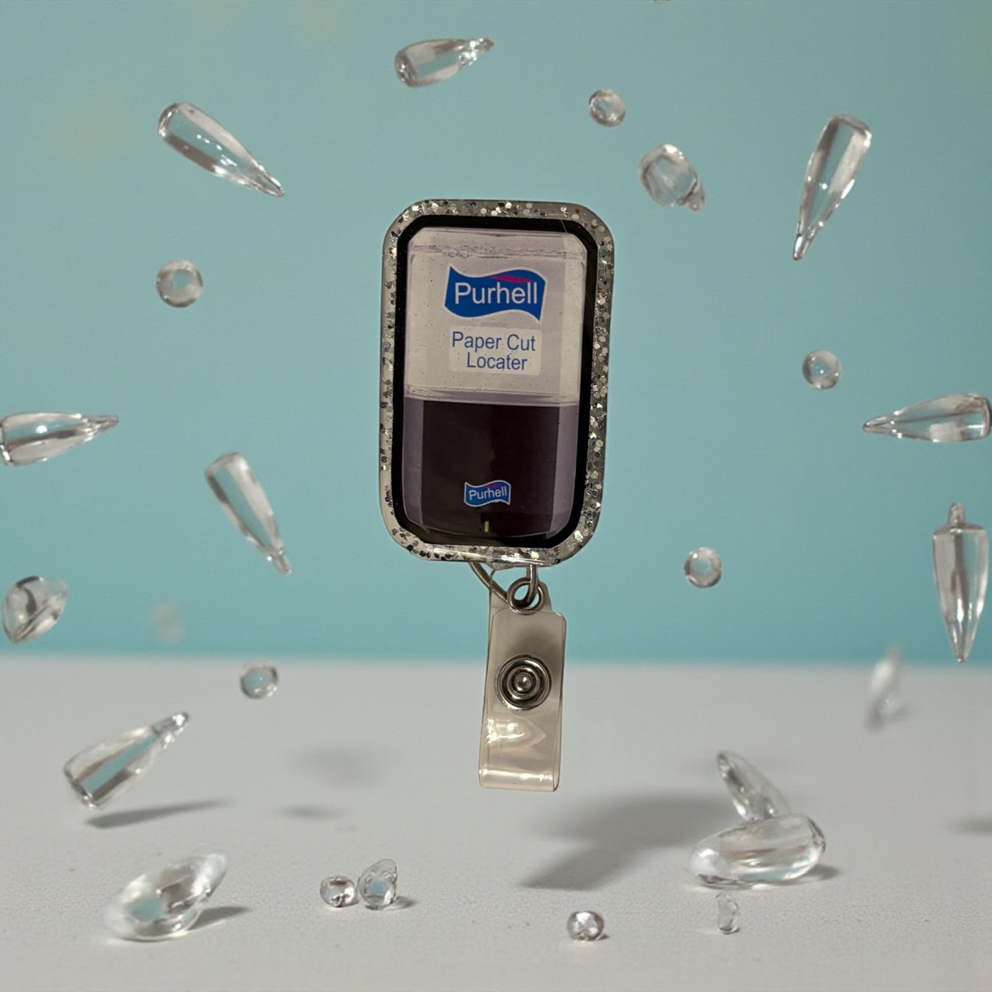 Hand Sanitizer Badge Reel, Funny Nurse Badge Reel