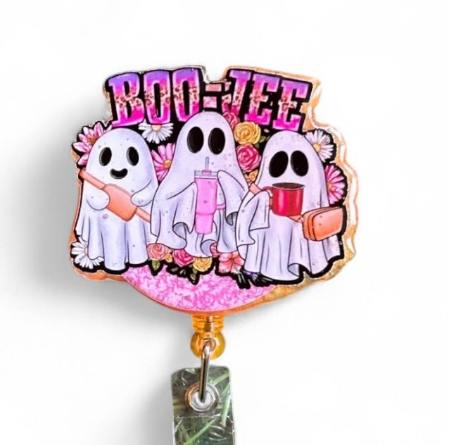 👻 Boo-jee Ghosts Badge Reel – Cute Halloween Nurse ID Holder
